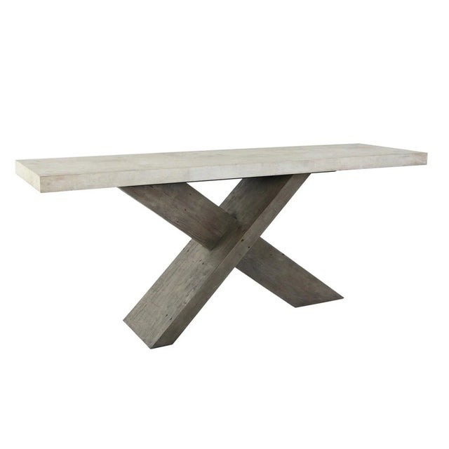 Cairn X-Base Rustic Modern Console Table For Sale - Image 9 of 12
