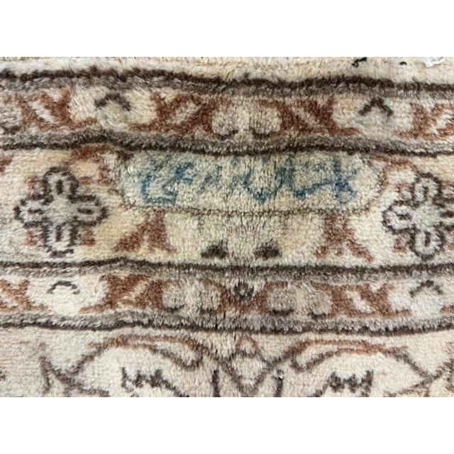 1970s 1970's Signed Persian Kashan Carpet For Sale - Image 5 of 7