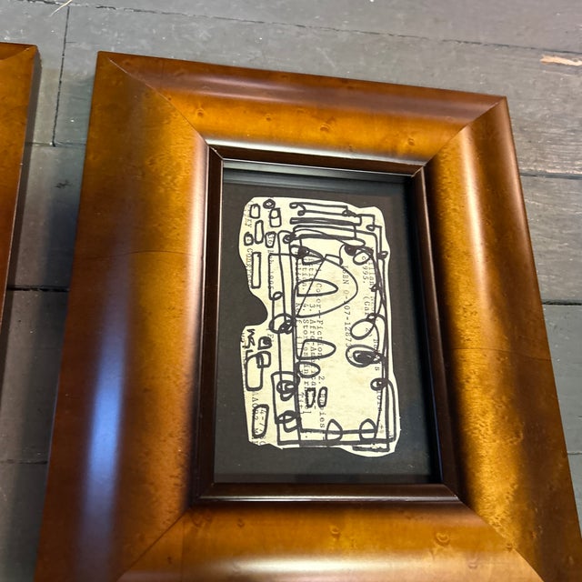 Three Contemporary Original Wayne Cunningham Abstract Marker Drawings- Set of Three For Sale - Image 4 of 5