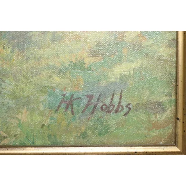 Mid 20th Century English Sporting Painting Fox Hunt Scene Oil Painting Signed Hk Hobbs, Framed For Sale - Image 4 of 5