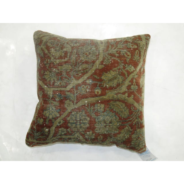 Shabby Chic 19th Century Kashan Pillow For Sale - Image 3 of 3