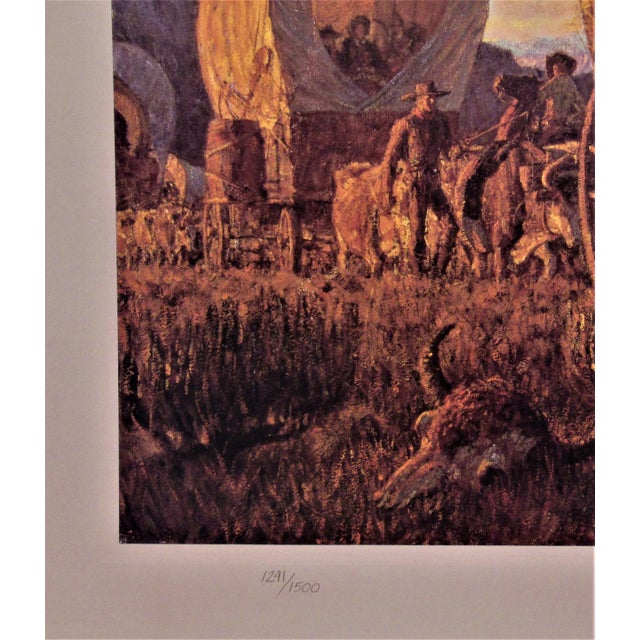 Printmaking Materials Arnold Friberg, The Long Trail West, Circa 1980 For Sale - Image 7 of 11