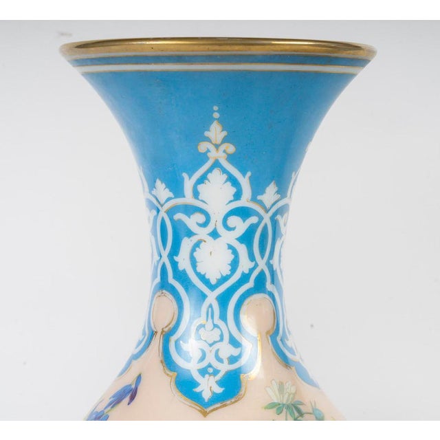 Napoleon III Opaline Vases, 19th Century, Set of 2 For Sale - Image 6 of 11