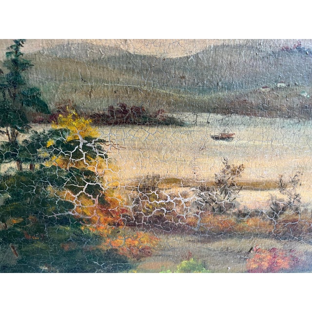 Jasmine Decker 1953 Hudson Valley Landscape Oil on Board Painting For Sale In Philadelphia - Image 6 of 11