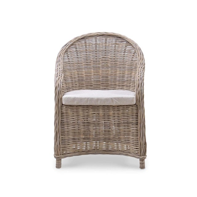 French Country Natural Rattan Dining Chair For Sale - Image 3 of 8