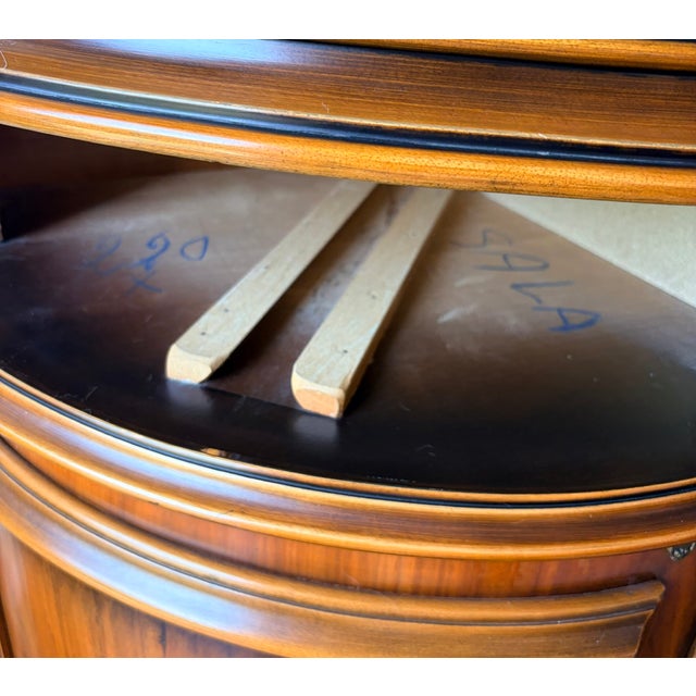 Vintage Italian Provincial Baroque-Style Floral Marquetry Inlaid Credenza Sideboard For Sale - Image 12 of 13