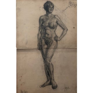 1920s Female Nude Drawing by Karson For Sale