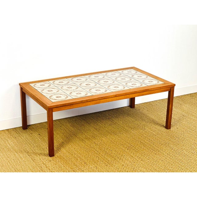 Scandinavian Coffee Table in Teak and Ceramic, 1960s For Sale - Image 16 of 16