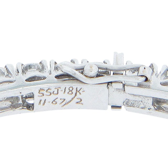 2000 - 2009 Early 21st Century 5.70 CTW Diamond Hinged Bangle Bracelet For Sale - Image 5 of 6