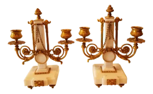 1900s French Candle Holders - a Pair