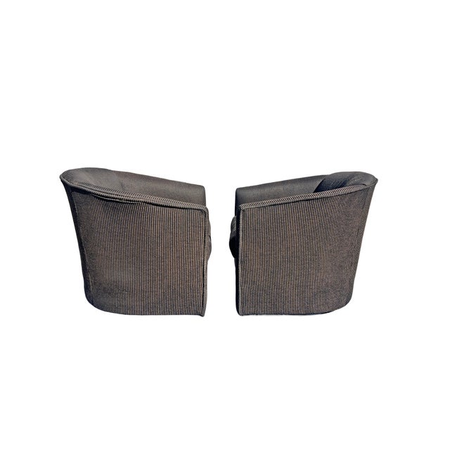 Vintage Modern Design Swivel Lounge Chairs in Milo Baughman Style Design a Pair For Sale In New York - Image 6 of 11