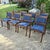 This is an elegant set of 8 Duncan Phyfe style regency dining side chairs. The chairs have solid mahogany frames, saber...
