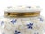 Mid 20th Century Vintage Mid Century Enameled Painted Floral Pattern Art Glass Round Dresser Box For Sale - Image 5 of 9