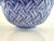 Vintage Italian Blue Ceramic Basketweave Bowl For Sale - Image 4 of 11