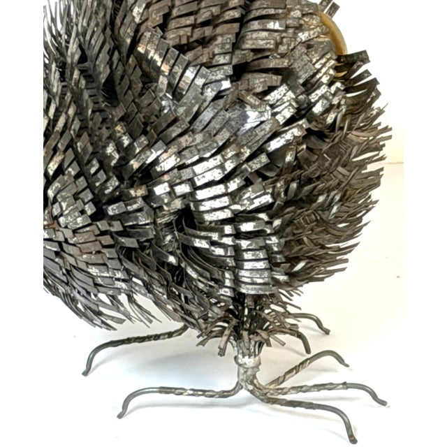 Large Brutalist Metal Work Figure of an Owl, Attributed Sergio Bustamante For Sale - Image 10 of 13