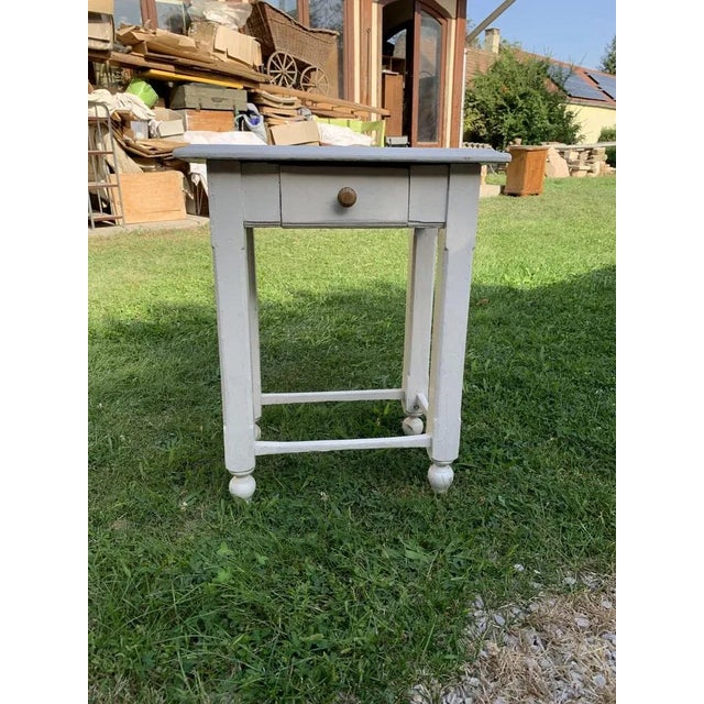 Small Hungarian White Side Table, 1920s For Sale - Image 3 of 8