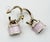 Contemporary Chanel Gold CC Pink Lock Hoop Earrings, A Pair For Sale - Image 3 of 5