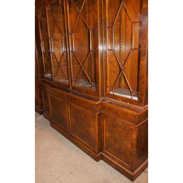 Victorian Walnut Breakfront Bookcase For Sale - Image 4 of 18