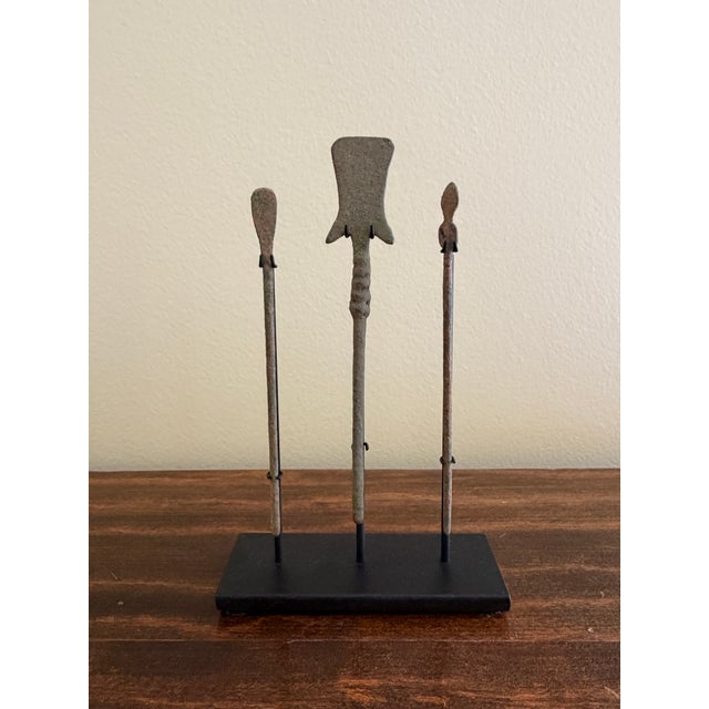 Collection of Twelve Ancient Roman Bronze Medical Instruments on Custom Museum Mounts For Sale - Image 11 of 12