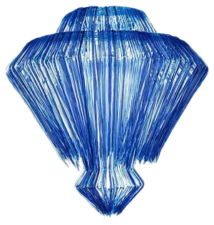 Blue Polycarbonate Italian Brilli Blu Pendant Lamp by Jacopo Foggini