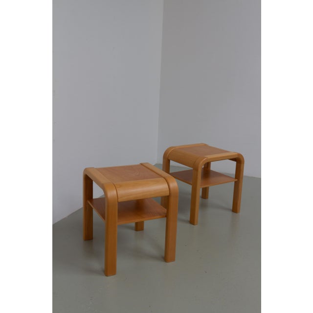 Danish Bedside Tables in Beech by Villy Nørgaard, 1980s, Set of 2 For Sale - Image 9 of 15