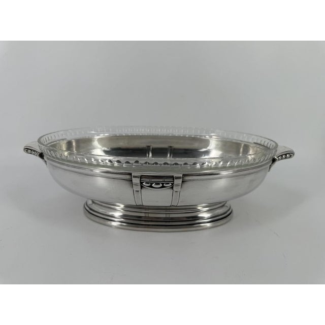 French Art Deco Centerpiece in Silver-Plating & Glass, 1915 For Sale - Image 12 of 14