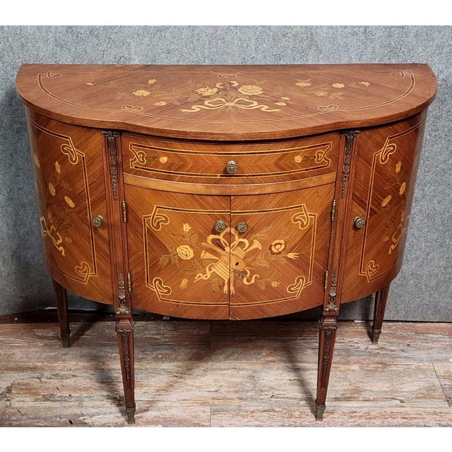 Venetian Half-Moon Commode with Doors For Sale - Image 4 of 8
