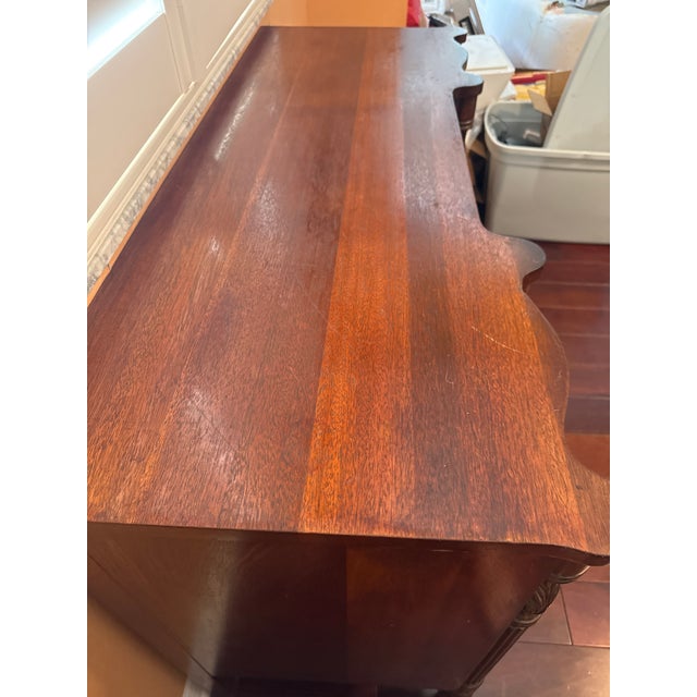 Early 20th Century Finch Fine Furniture Company Hepplewhite Neo-Classical English/Colonial Revival Solid Mahogany Desk For Sale - Image 9 of 15