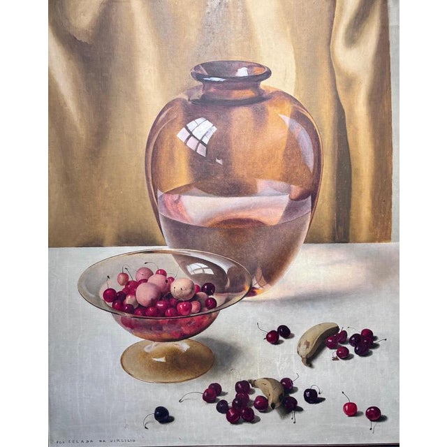 Still life by an important italian painter, a representative of magic realism. Ugo celada was born on may 25, 1895, in...