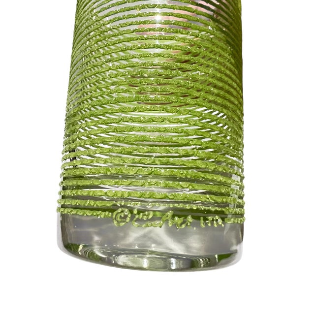 Culver Ltd. 1960s Culver Ltd. 'Icicle' Ring Pattern Tall Glasses Set of 2 For Sale - Image 4 of 4
