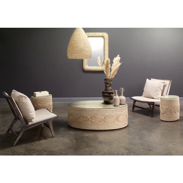 Cream Jamie Young Gulf Wood & Iron Steam Pendant For Sale - Image 8 of 8