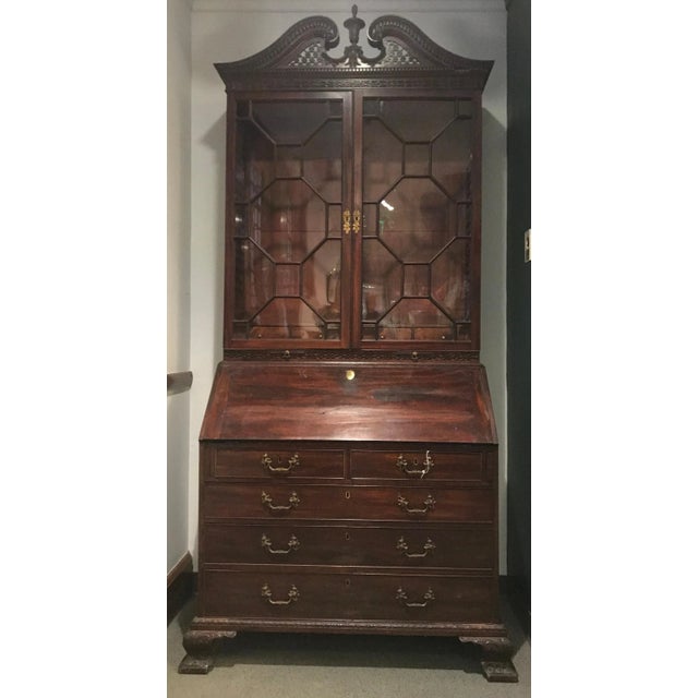 Chippendale Mahogany Display Secretary Desk For Sale In New York - Image 6 of 7