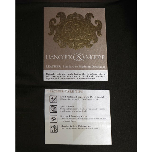 Hancock & Moore Leather Wing Chair & Ottoman For Sale - Image 15 of 18