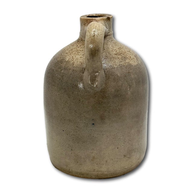 Excellent Small 1 Gallon Antique American Blue Decorated Stoneware Spirts Jug by N. A. White & Son in Utica N. Y. 1870s For Sale - Image 16 of 18
