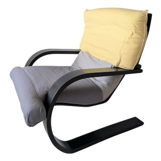 Vintage Italian Lacquered Bent Ply Lounge Chair by Carlo Berruti for Danber, 1970s For Sale
