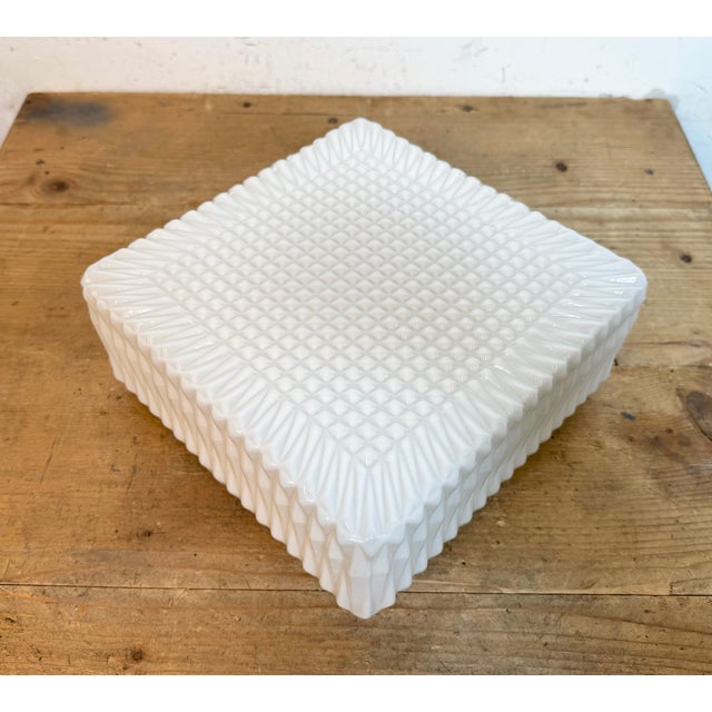 1970s Vintage Milk Glass Wall or Ceiling Light, 1970s For Sale - Image 5 of 14