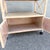 Mid 20th Century Boho Chic White Washed Bamboo Reed and Grass Cloth Bar Cart For Sale - Image 5 of 9