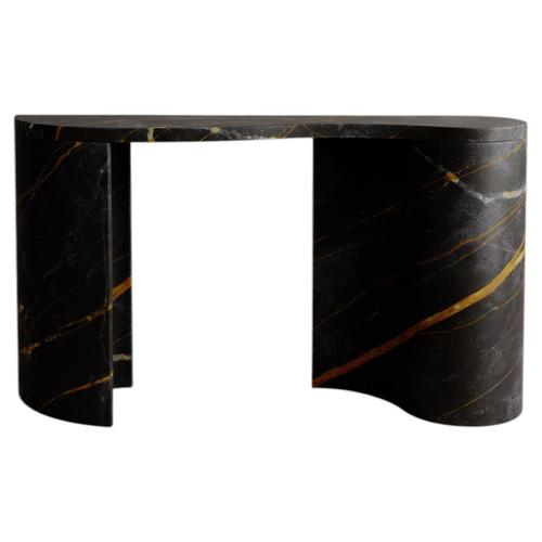 Curved Organic Dune Console in Red Marble and Stone by Esther Knopfler For Sale - Image 15 of 15