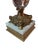 This vintage lamp features a unique combination of crystal, bronze, brass, and marble elements, with a 1920 crystal lamp...