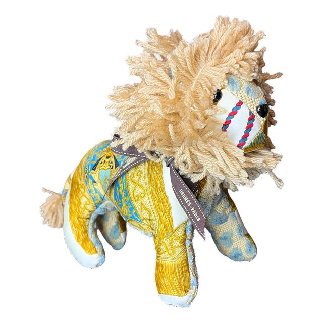 Hermes Poste Et Cavalerie Vintage Silk Scarf Courageous Lion For Sale