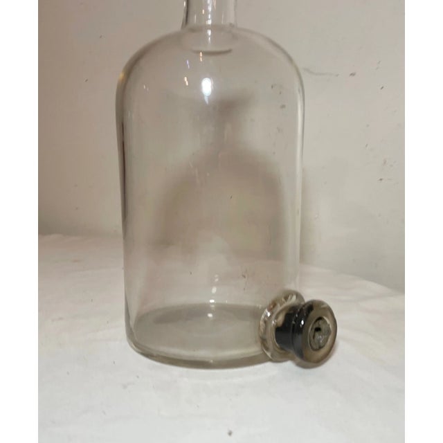 American Rare Antique 1800's Hand Blown Glass Science Chemistry Apothecary Beaker Bottle For Sale - Image 3 of 12