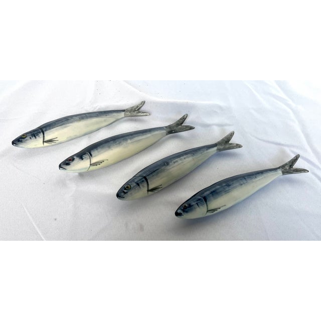 Late 20th Century Vintage Jay Willfred for Andrea by Sadek Ceramic Sardine Knife Rests - Set of 4 For Sale - Image 5 of 12