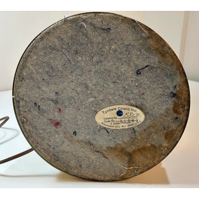 Vintage Hollywood Regency Amber Tortoiseshell Art Glass Lamp — Hand-Blown Murano Style For Sale - Image 11 of 11