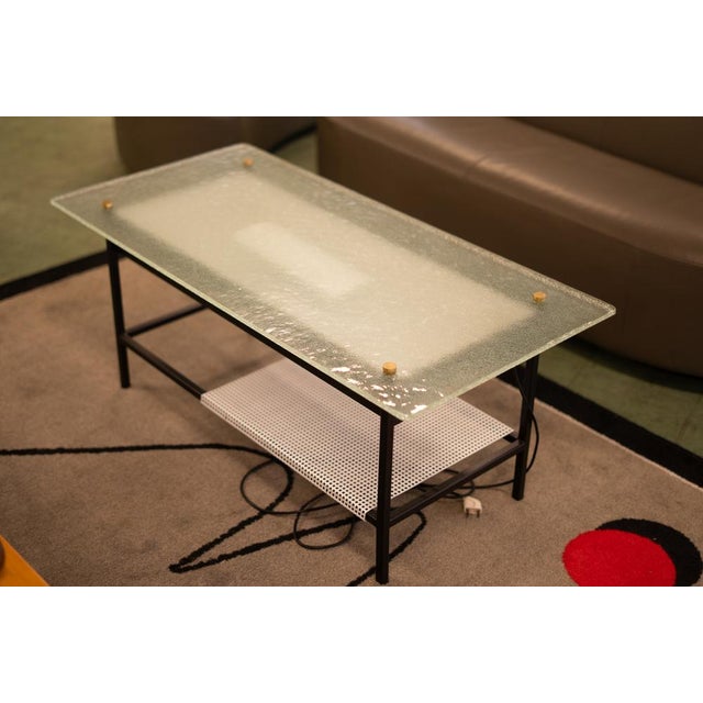 Vintage 517 Illuminated Coffee Table by R. Mathieu, 1970s For Sale - Image 6 of 7