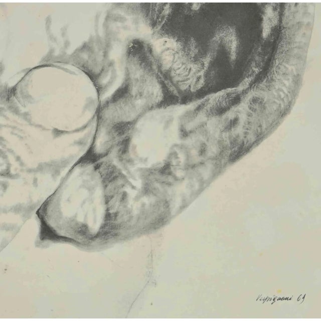 Portrait and Hand is a phototype print reproducing drawing by Renzo Vespignani of the 1960s Signed on the plate lower...