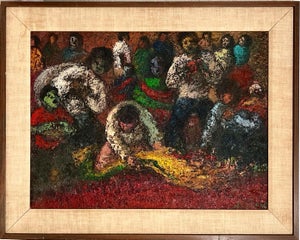 Miguel Angel Aybar Llauca, Peruvian Expressionist Oil Painting Miguel Aybar Modernist Latin American Art