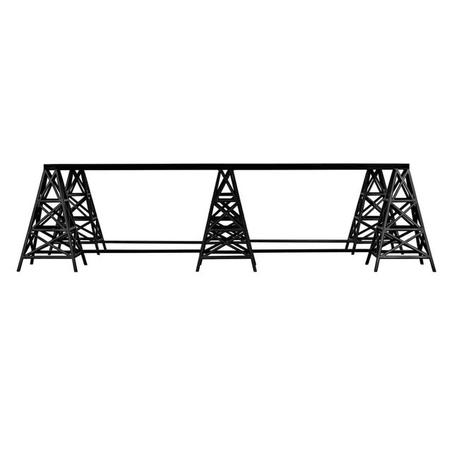 A dazzling display of design virtuosity, the artisan crafted Brixtoin coffee table features industrial steel finished in...