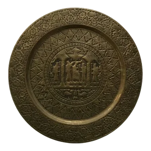 Antique Wall Plate Depicting Kings and Royalty