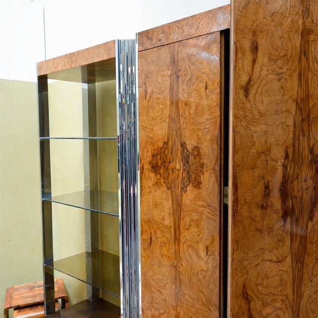 Briar Bar Cabinet by Milo Baughman, 1940s, in Flawless conditions. Designed 1950 to 1959 This piece is attributed to the...