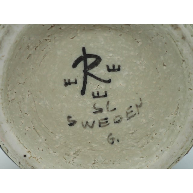 Beige Swedish Glazed Stoneware Table Lamp by Sylvia Leuchovius for Rörstrand Studio, 1960s For Sale - Image 8 of 10